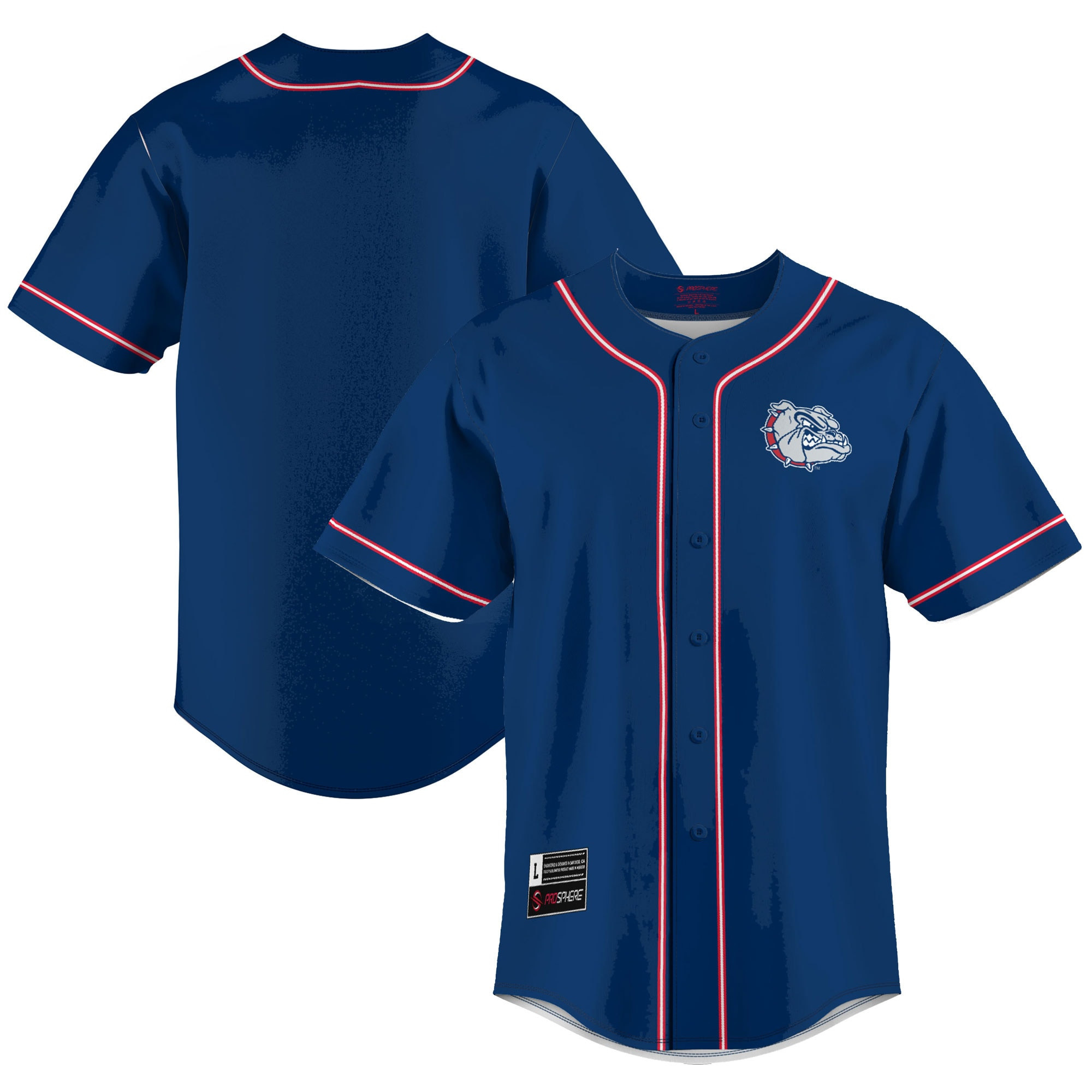 Gonzaga Bulldogs Baseball Jersey - Navy Ncaa