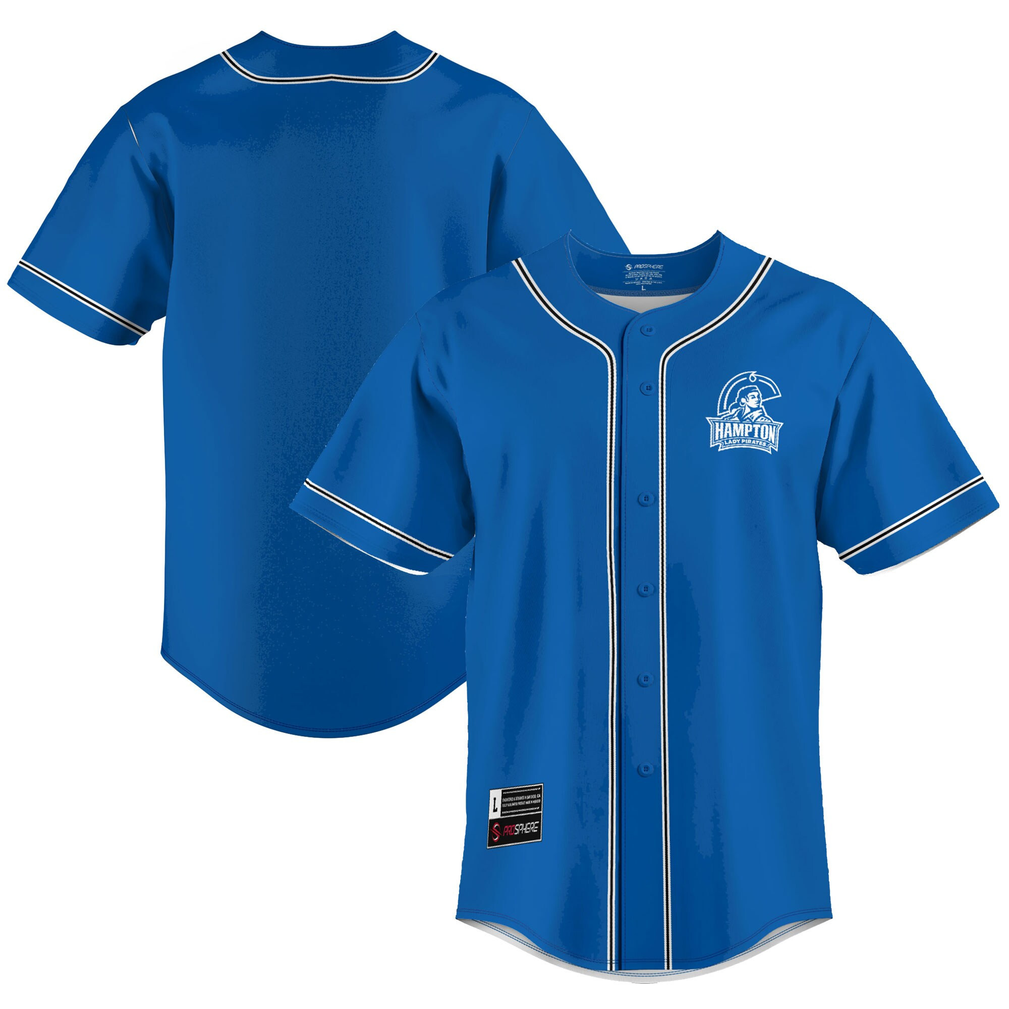 Hampton Pirates Baseball Jersey - Royal Ncaa