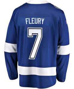 Haydn Fleury 7 Tampa Bay Lightning Stanley Cup 2023 Playoffs Patch Home Breakaway Men Jersey - Blue