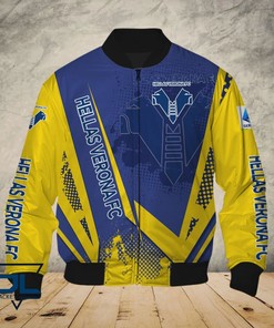 Hellas Verona FC Blue Yellow Bomber Jacket