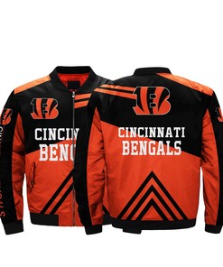 Hot Sale Cincinnati Bengals Jacket Plus Size For Cheap Men Bomber Jackets Coats