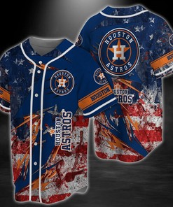 Houston Astros MLB Baseball Jersey Shirt US Flag