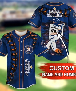Houston Astros MLB Personalized Name Number Baseball Jersey Shirt
