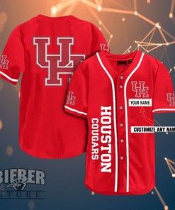 Houston Cougars Personalized Name Ncaa Fans Team 3d Customization Gifts Baseball Jersey