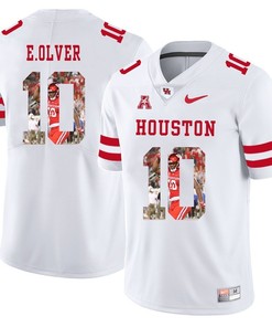 Houston Cougars White Ed Oliver College Football Portrait Jersey