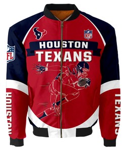 Houston Texans Bomber Jacket Graphic Player Running