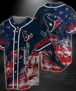 Houston Texans NFL Baseball Jersey Shirt for Football Fans