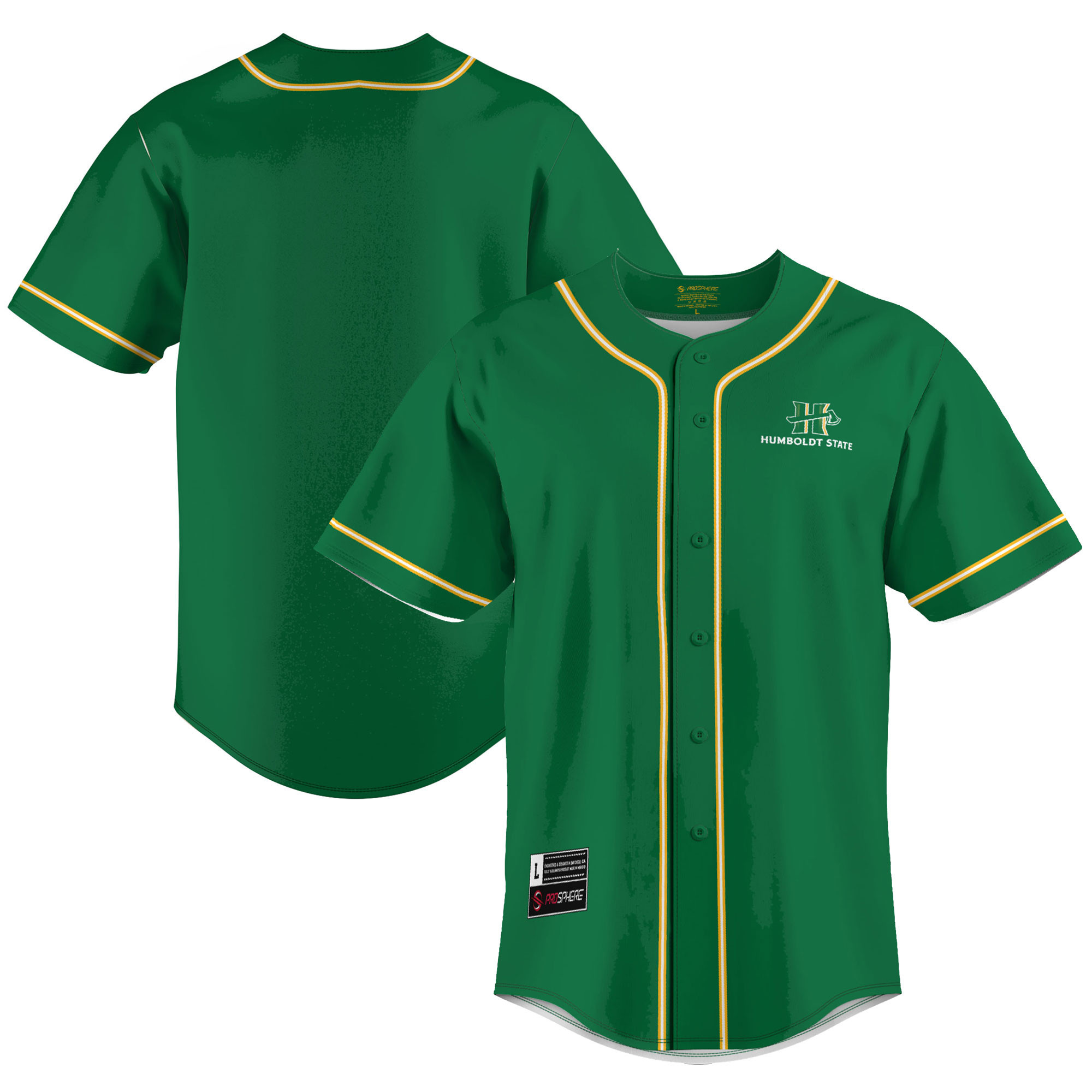 Humboldt State Jacks Baseball Jersey - Green Ncaa
