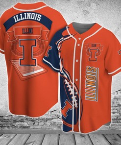 Illinois Fighting Illini NCAA Baseball Jersey Shirt Classic