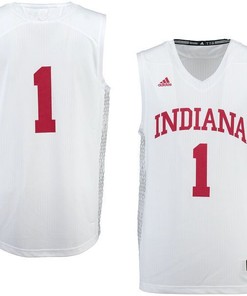 Indiana Hoosiers #1 White Basketball Jersey