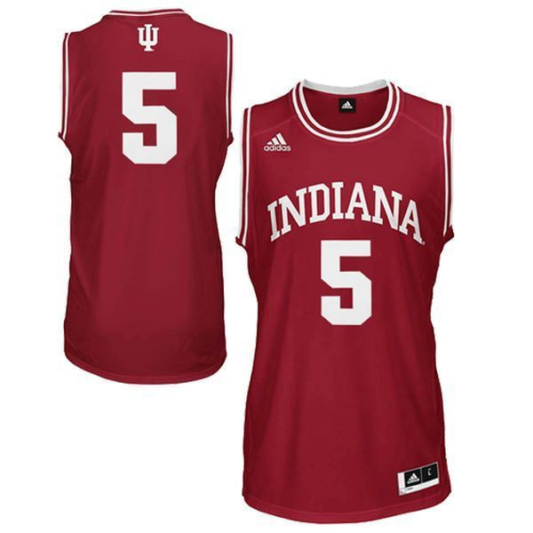 Indiana Hoosiers #5 Crimson Basketball Jersey