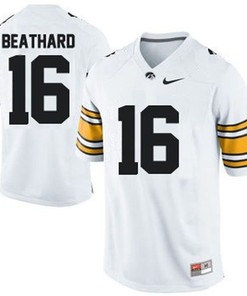 Iowa Hawkeyes #16 C.J. Beathard White Football Jersey