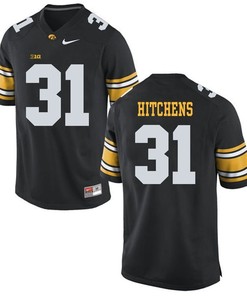Iowa Hawkeyes Black Anthony Hitchens Player Football Jersey