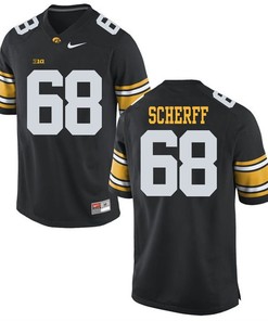 Iowa Hawkeyes Black Brandon Scherff Player Football Jersey