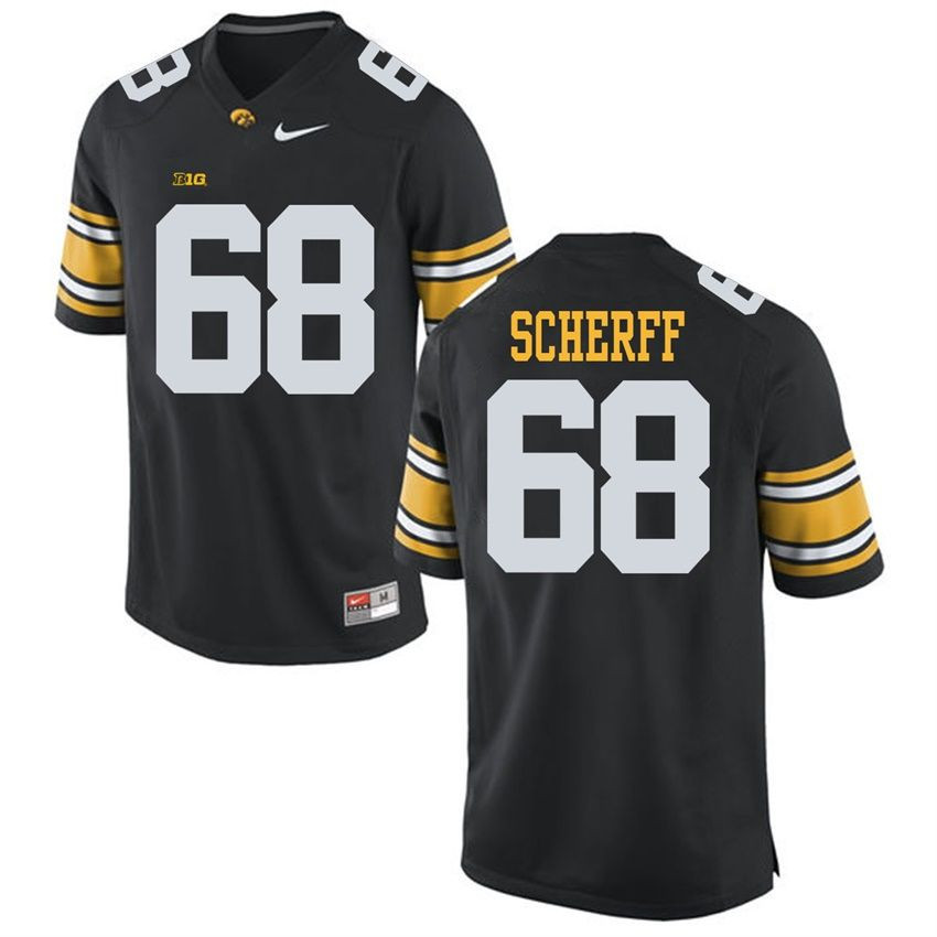 Iowa Hawkeyes Black Brandon Scherff Player Football Jersey