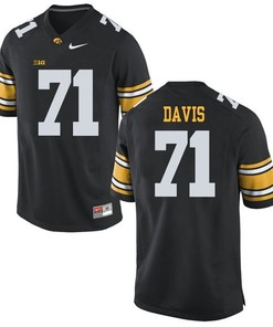 Iowa Hawkeyes Black Carl Davis Player Football Jersey