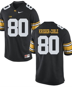 Iowa Hawkeyes Black Henry Krieger-Coble Player Football Jersey