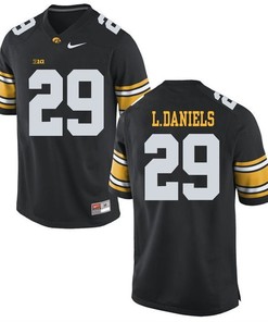 Iowa Hawkeyes Black LeShun Daniels Jr. Player Football Jersey