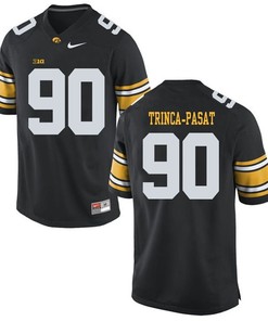 Iowa Hawkeyes Black Louis Trinca-Pasat Player Football Jersey