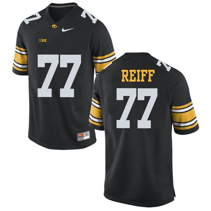 Iowa Hawkeyes Black Riley Reiff Player Football Jersey