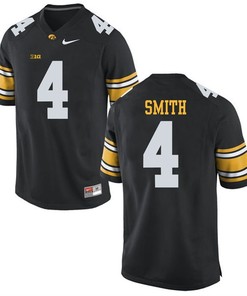 Iowa Hawkeyes Black Tevaun Smith Player Football Jersey