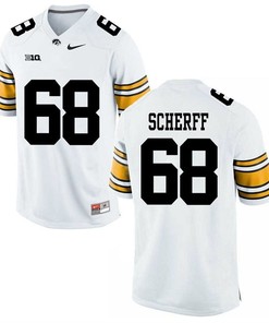 Iowa Hawkeyes White Brandon Scherff Player Football Jersey