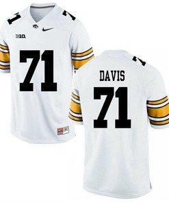 Iowa Hawkeyes White Carl Davis Player Football Jersey