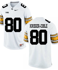 Iowa Hawkeyes White Henry Krieger-Coble Player Football Jersey