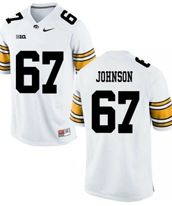 Iowa Hawkeyes White Jaleel Johnson Player Football Jersey