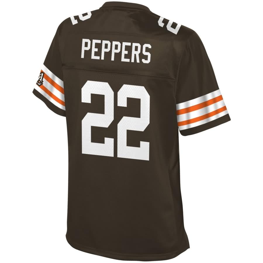 Jabrill Peppers Cleveland Browns Nfl Pro Line Womens Historic Logo Player Jersey - Brown