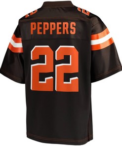 Jabrill Peppers Cleveland Browns Nfl Pro Line Youth Team Color Player Jersey - Brown