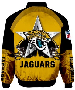 Jacksonville Jaguars Bomber Jacket Graphic Player Running