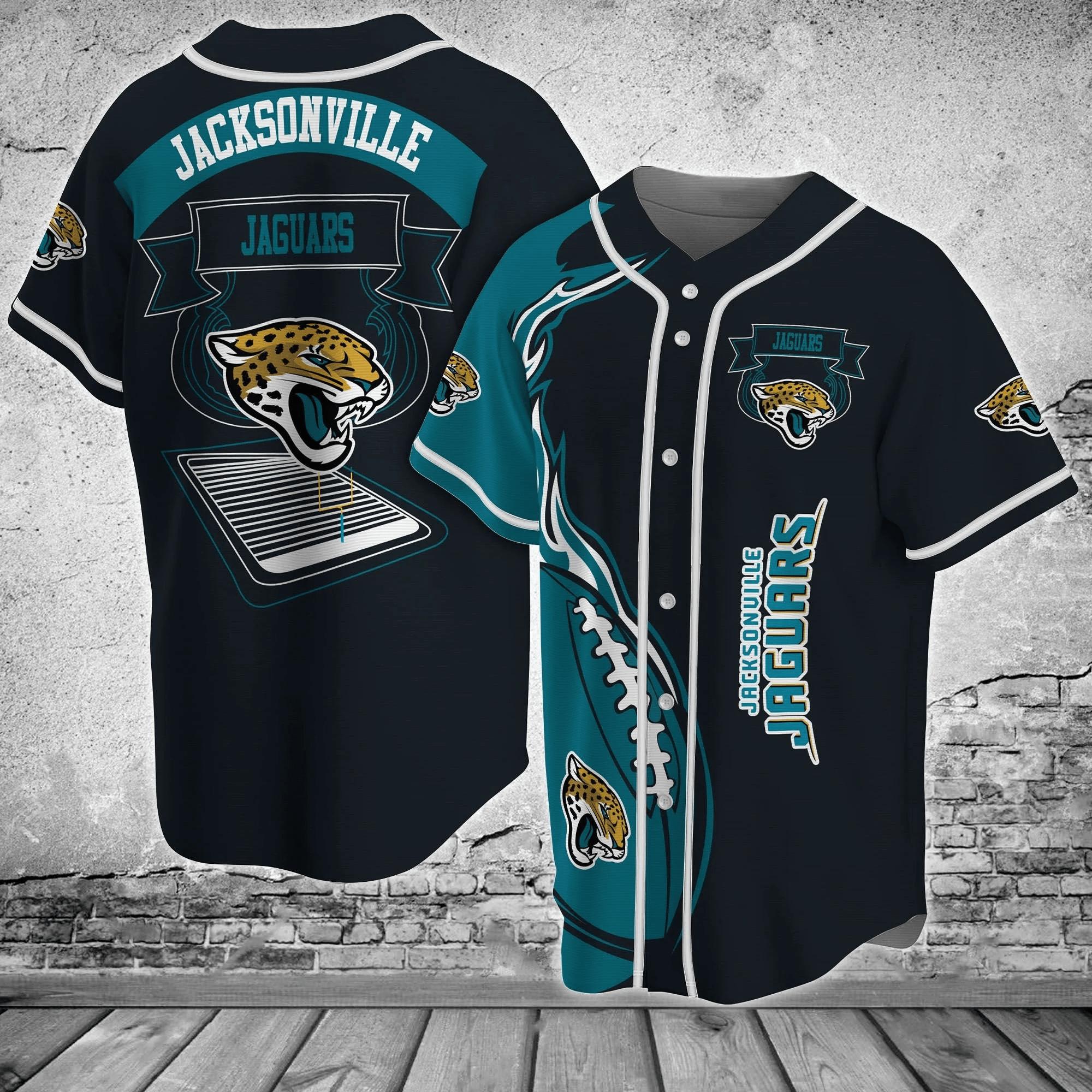 Jacksonville Jaguars NFL Baseball Jersey Shirt - Classic Design for Football Fans