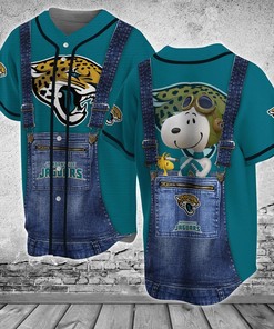 Jacksonville Jaguars NFL Baseball Jersey Shirt For This Season Snoopy