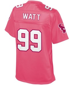 J.j. Watt Houston Texans Nfl Pro Line Womens Fashion Jersey - Pink