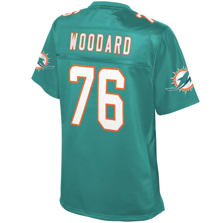 Jonathan Woodard Miami Dolphins Nfl Pro Line Womens Player Jersey - Aqua