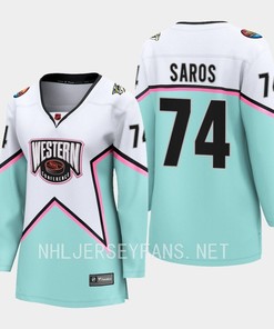 Juuse Saros 74 Nashville Predators 2023 All-Star Game Jersey White Equipment