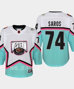 Juuse Saros 74 Nashville Predators 2023 All-Star Game Jersey White Equipment
