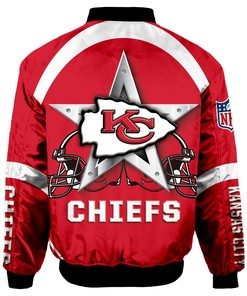 Kansas City Chiefs Bomber Jacket Graphic Player Running