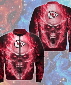 Kansas City Chiefs Jacket Mens Skull Graphic