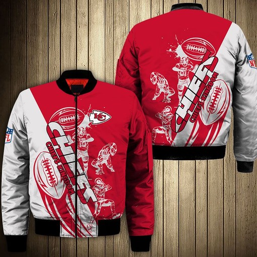Kansas City Chiefs Winter Jacket Graphic Cartoon Athlete Ball Star