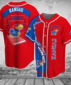 Kansas Jayhawks NCAA Baseball Jersey Shirt Classic