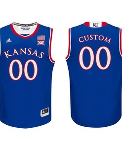 Kansas Jayhawks Royal Custom Basketball Jersey