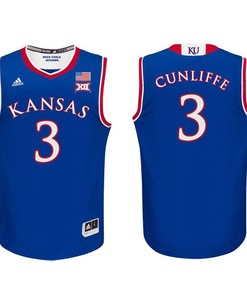 Kansas Jayhawks Royal Sam Cunliffe Basketball Jersey