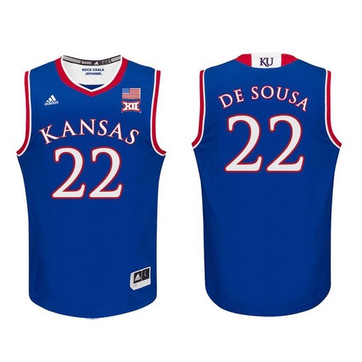 Kansas Jayhawks Royal Silvio De Sousa Basketball Jersey