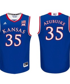 Kansas Jayhawks Royal Udoka Azubuike Basketball Jersey
