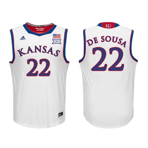 Kansas Jayhawks White Silvio De Sousa Basketball Jersey