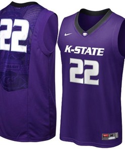 Kansas State Wildcats #22 Purple Basketball Jersey