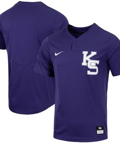 Kansas State Wildcats Replica Two-button Baseball Jersey - Purple Ncaa