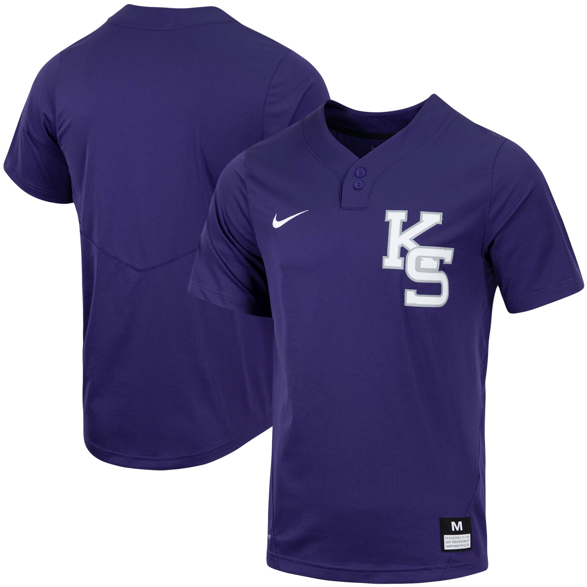 Kansas State Wildcats Replica Two-button Baseball Jersey - Purple Ncaa